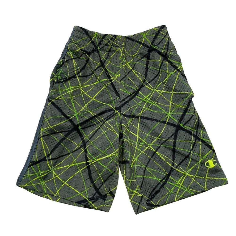 Boys Champion Green, Grey and Black Graphic Print Shorts Size 5